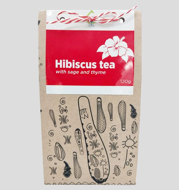 Hibiscus tea with sage and thyme