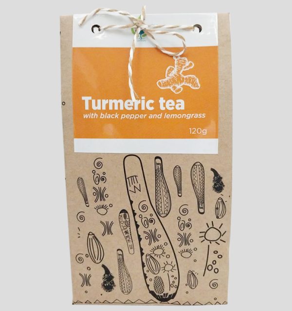 Turmeric tea with blackpepper and lemon grass
